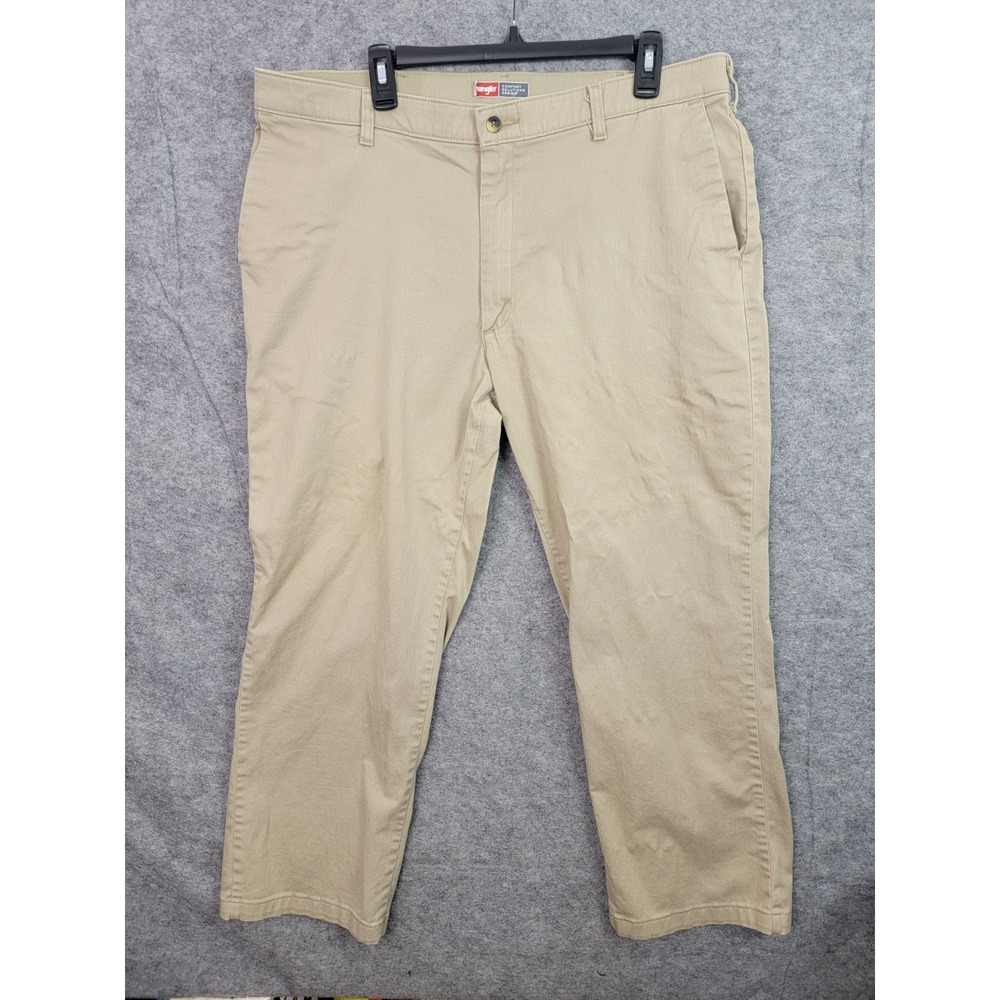 Wrangler Comfort Solutions Mens 38x30 Pants Tan Khaki 67CS4KH Cotton Blend